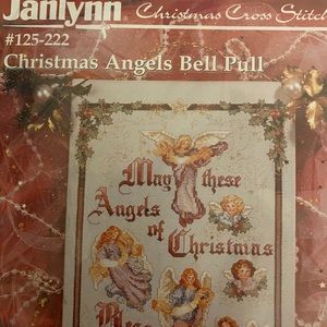Vintage New Christmas Cross Stitch Janlynn Angels Bell Pull‎ Kit